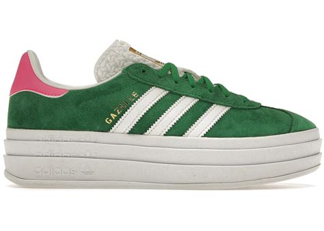 adidas Gazelle Bold Green Lucid Pink (Women's) 